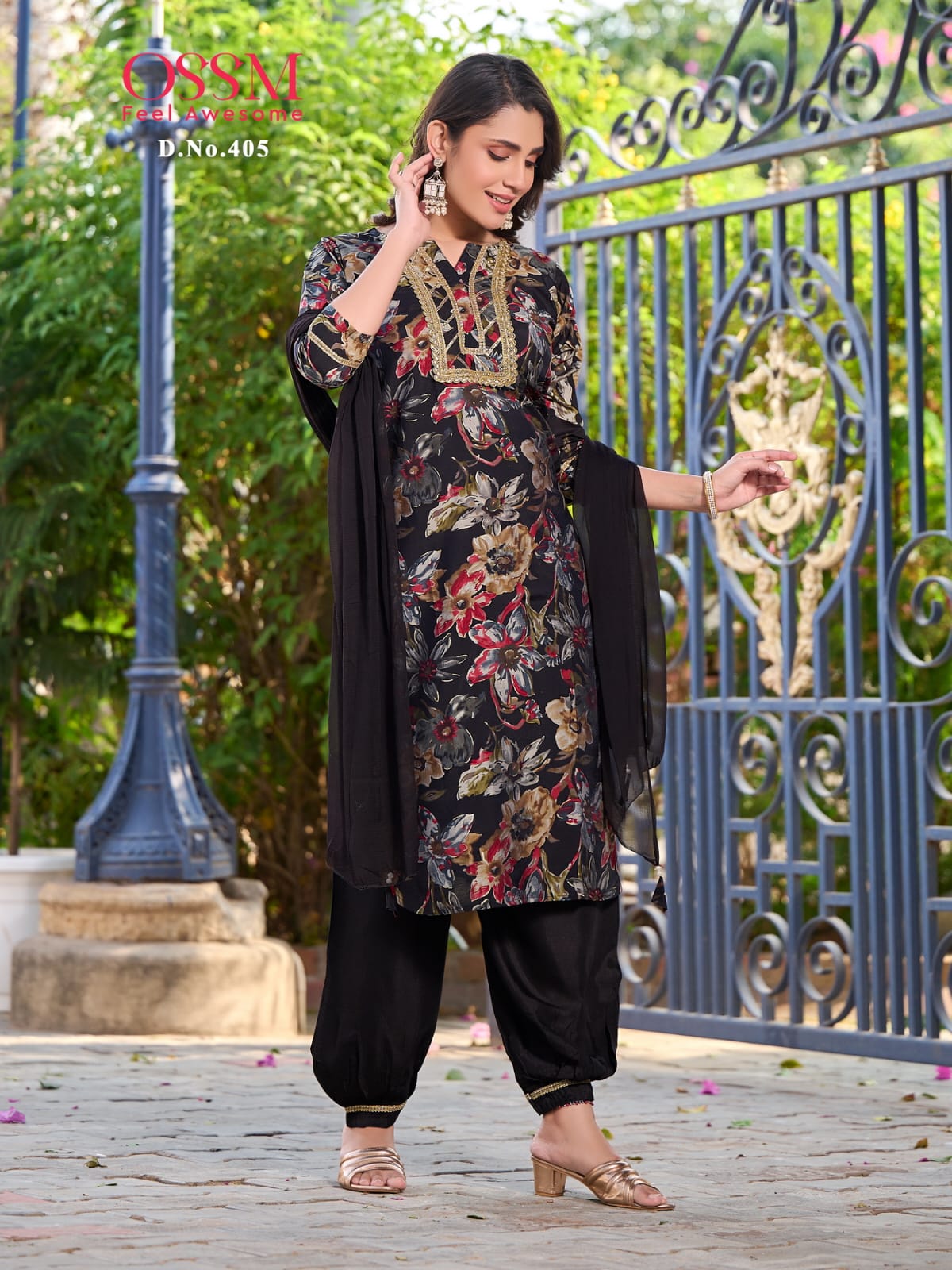 Ossm Afghani Vol 4 Modal Printed Kurti With Bottom Dupatta Catalog
